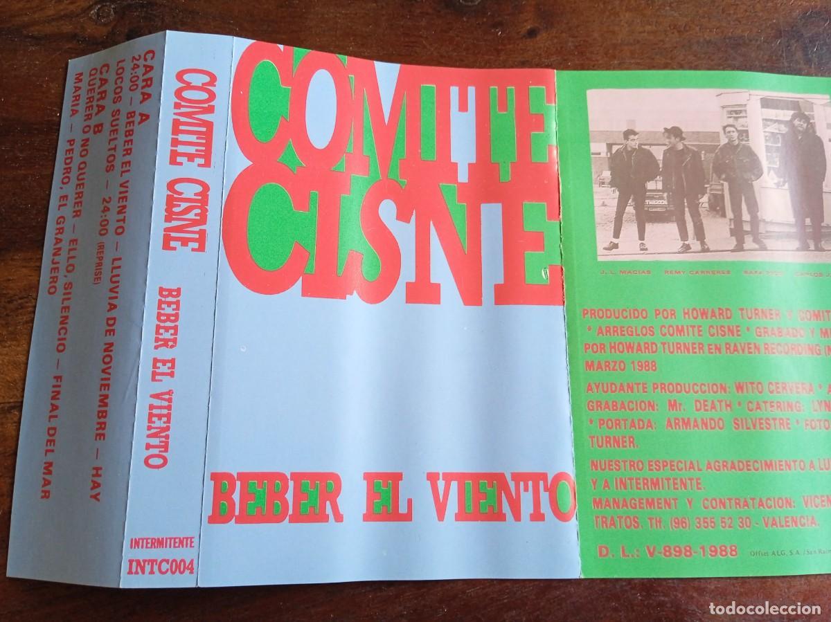 Casetes antiguos: Comite Cisne - Beber el viento - Cassete original Intermitente 1988 - Foto 3