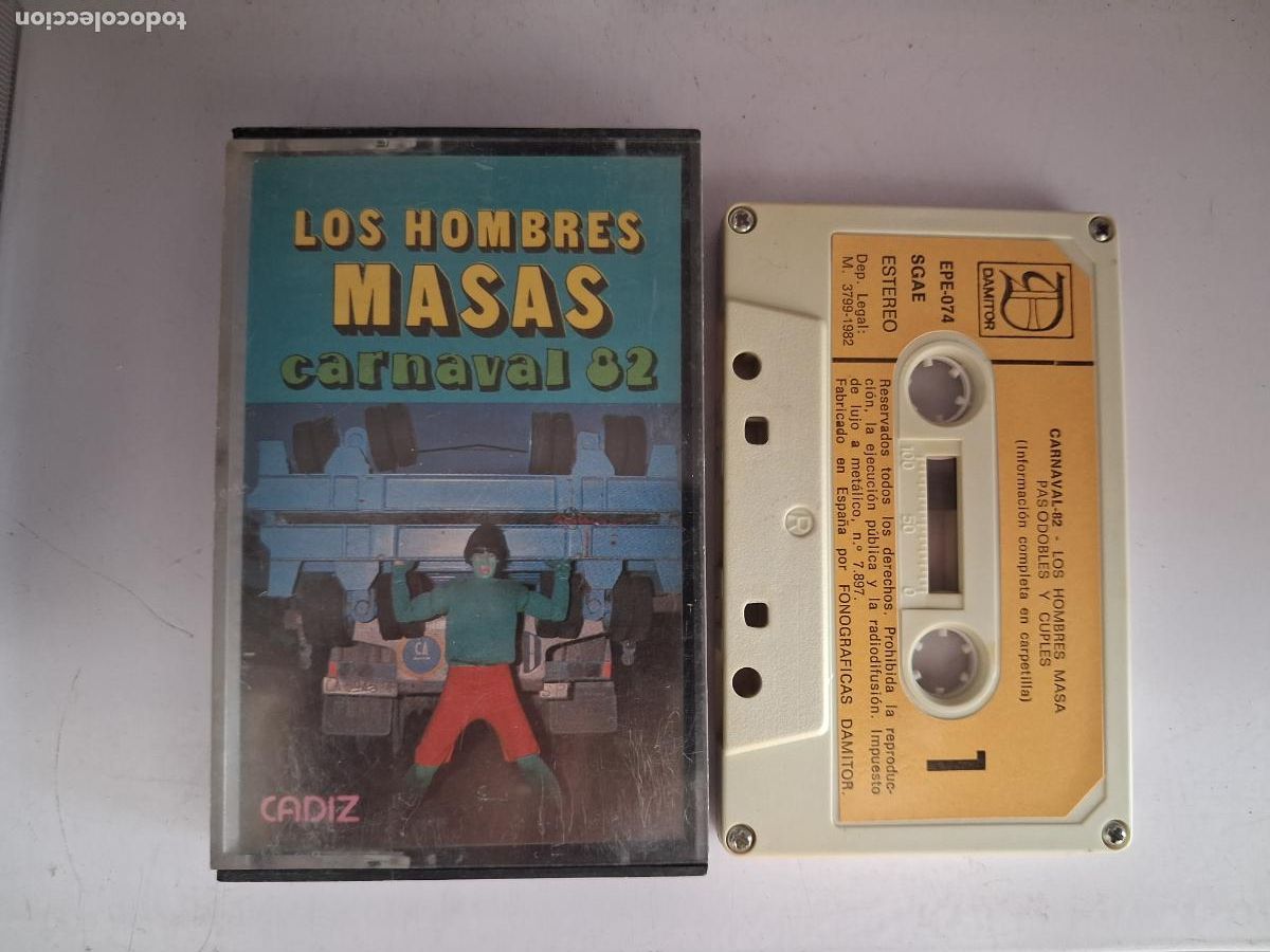 Casetes antiguos: CINTA CASETE CARNAVAL 82 CADIZ LOS HOMBRES MASAS