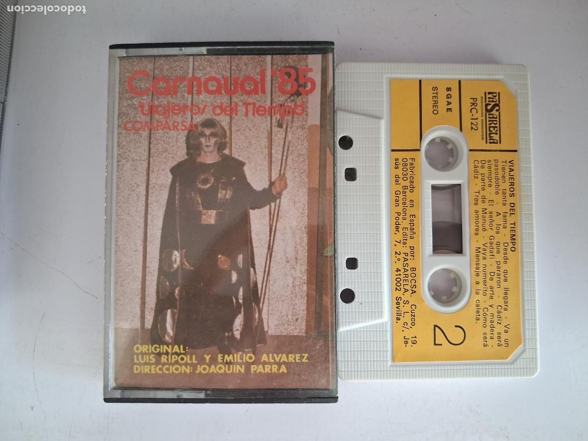 Casetes antiguos: CINTA CASETE CARNAVAL CADIZ 85 COMPARSA VIAJEROS DEL TIEMPO
