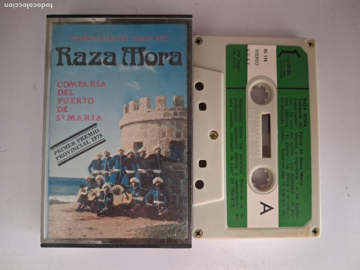 Casetes antiguos: CINTA CASETE CARNAVAL CADIZ RAZA MORA - COMPARSA PUERTO SANTA MARIA