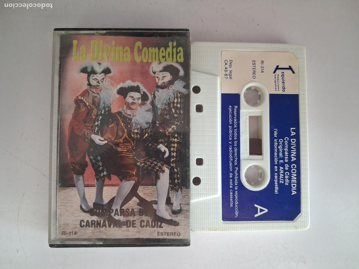 Casetes antiguos: CINTA CASETE CARNAVAL CADIZ COMPARSA LA DIVINA COMEDIA