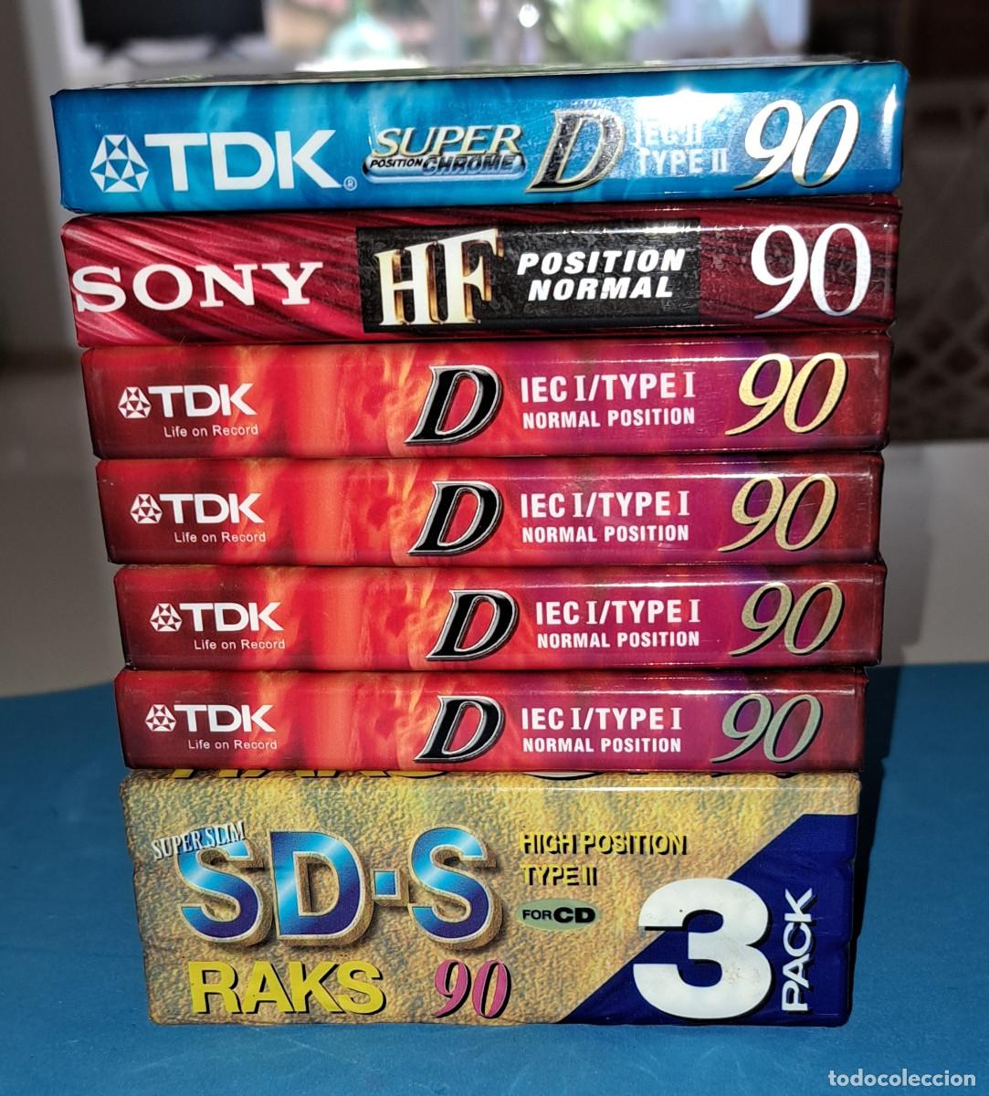 Casetes antiguos: LOTE 9 CINTAS CASSETTES PRECINTADAS- DE TIENDA - A ESTRENAR - TDK - SONY y SD-S RAKS