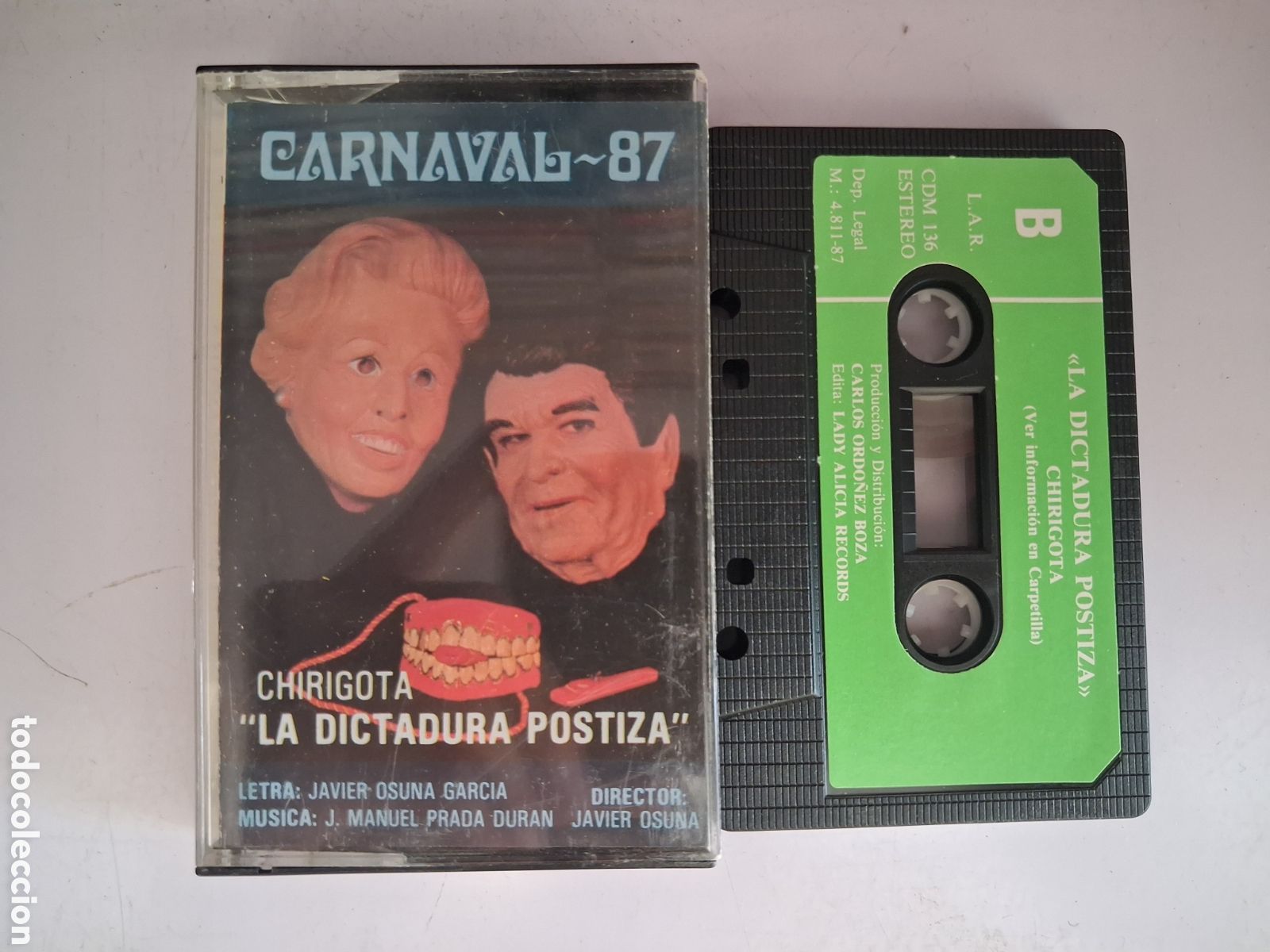 Casetes antiguos: CINTA CASETE CARNAVAL CADIZ - CHIRIGOTA LA DICTADURA POSTIZA