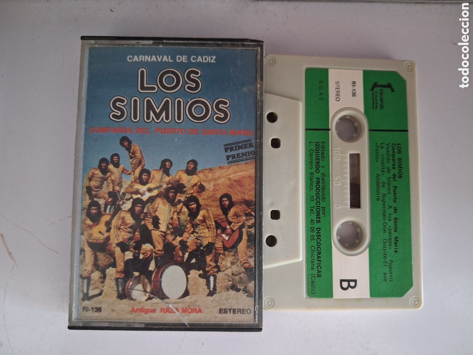 Casetes antiguos: CINTA CASETE CARNAVAL CADIZ - COMPARSA LOS SIMIOS PUERTO SANTA MARIA