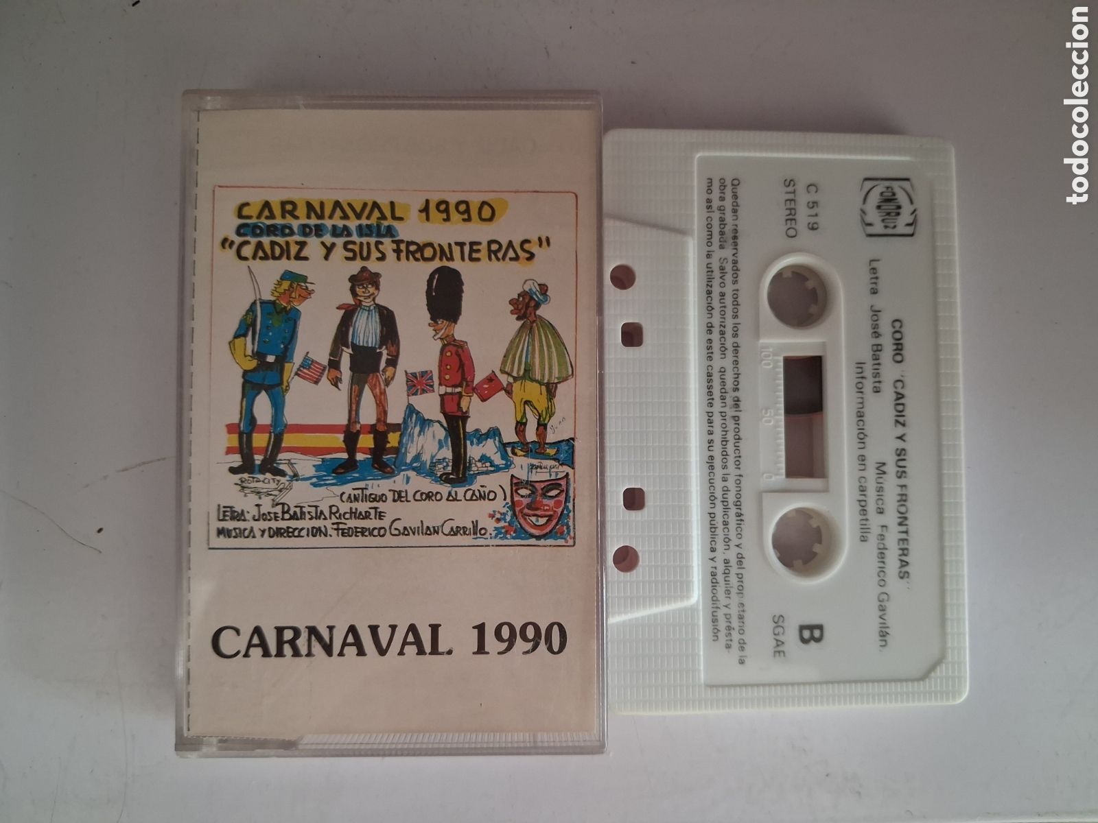Casetes antiguos: CINTA CASETE CARNAVAL CORO CADIZ Y SUS FRONTERAS
