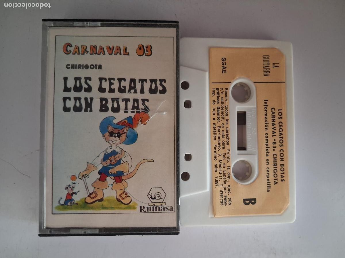 Casetes antiguos: CINTA CASETE CARNAVAL CADIZ LOS CEGATOS CON BOTAS - LA GUITARRA