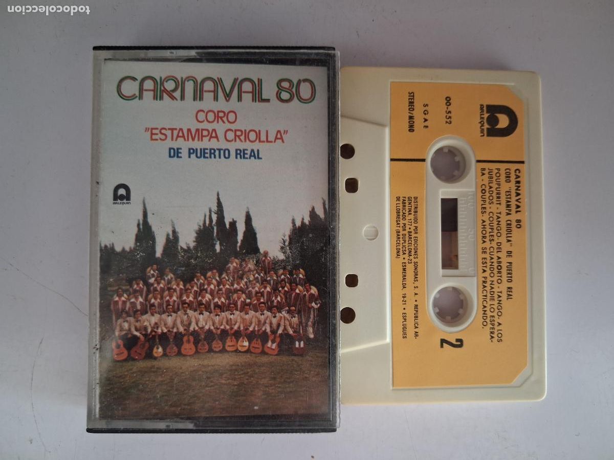 Casetes antiguos: CINTA CASETE CARNAVAL CADIZ CORO ESTAMPA CRIOLLA - PUERTO REAL