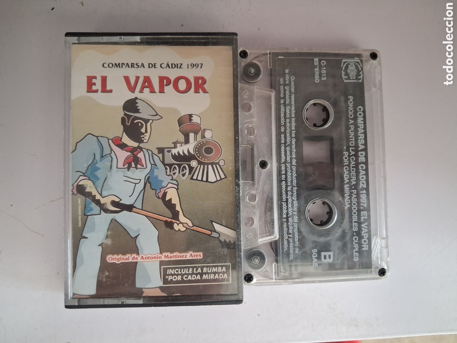 Casetes antiguos: CINTA CASETE CARNAVAL COMPARSA EL VAPOR - ANTONIO MARTINEZ ARES