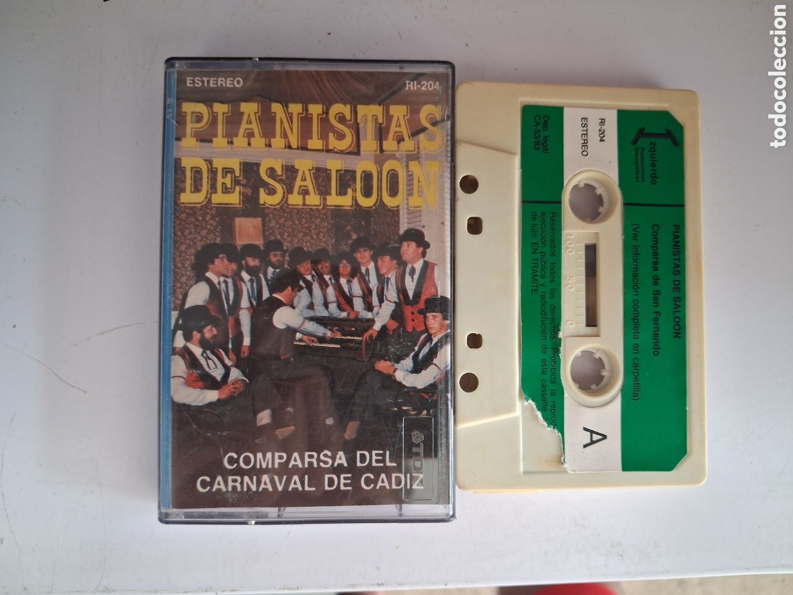 Casetes antiguos: CINTA CASETE CARNAVAL COMPARSA PIANISTAS DE SALOON