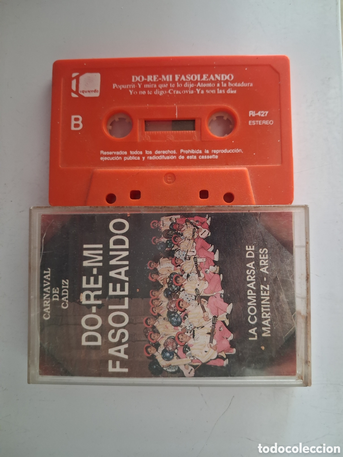 Casetes antiguos: CINTA CASETE CARNAVAL CADIZ COMPARSA DO-RE-MI-FASOLEANDO - NARANJA - ANTONIO MARTINEZ ARES