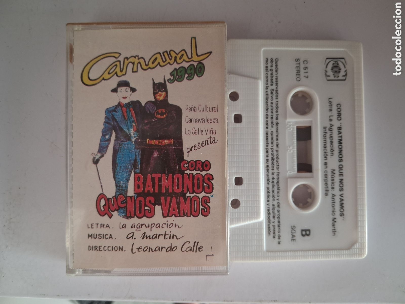 Casetes antiguos: CINTA CASETE CARNAVAL CADIZ CORO BATMONOS QUE NOS VAMOS
