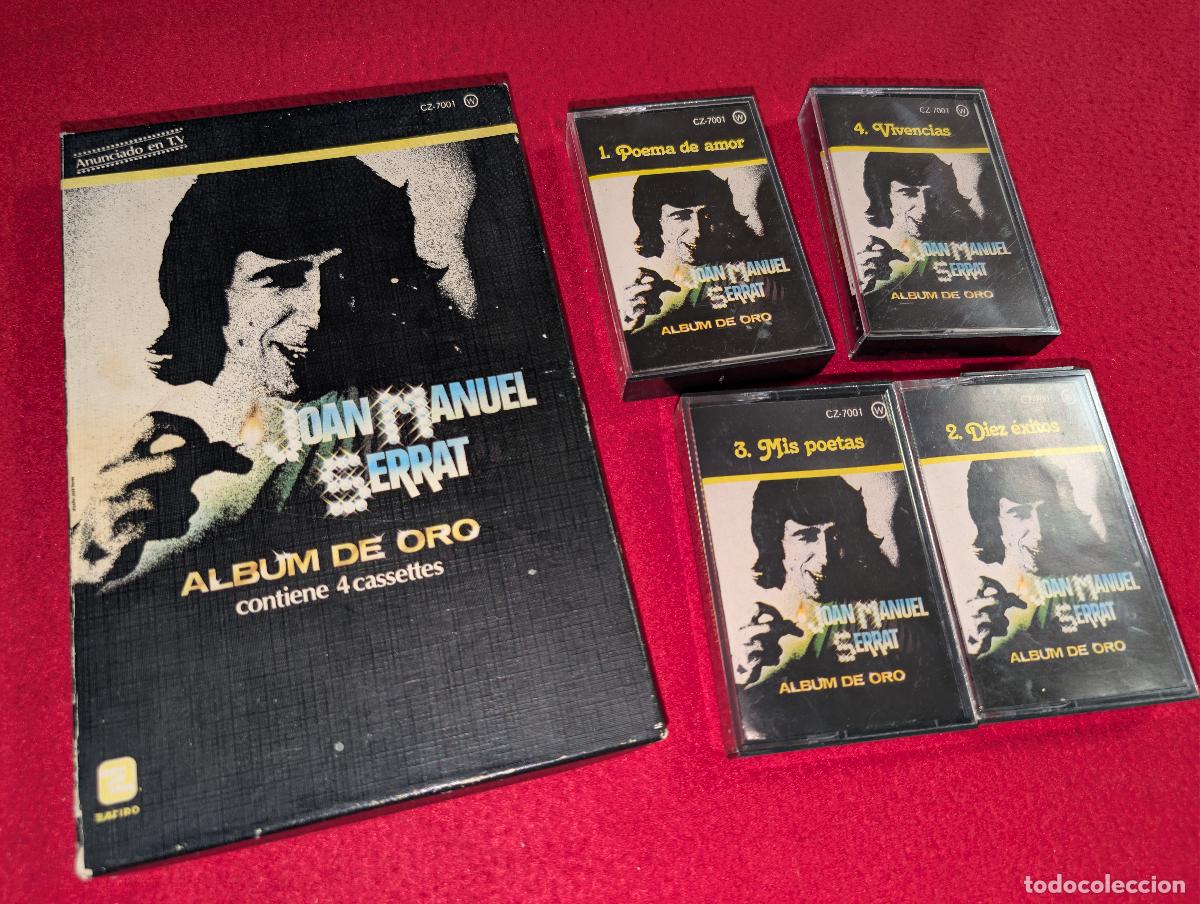Casetes antiguos: JOAN MANUEL SERRAT Album de oro 4 K7 CASSETTES 1981 Zafiro BOX CAJA