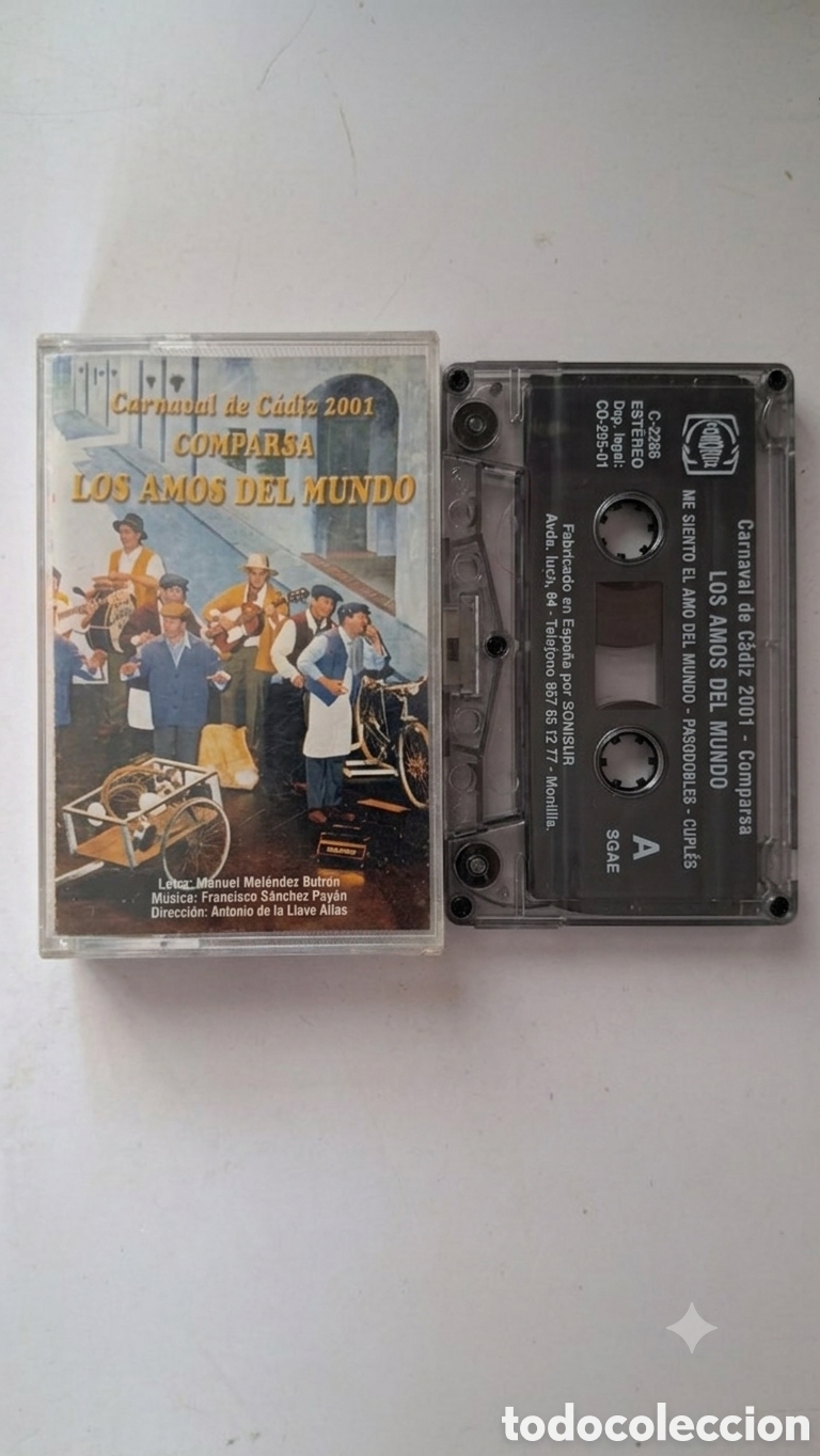 Casetes antiguos: CINTA CASETE CARNAVAL CADIZ COMPARSA LOS AMOS DEL MUNDO - CHICLANA