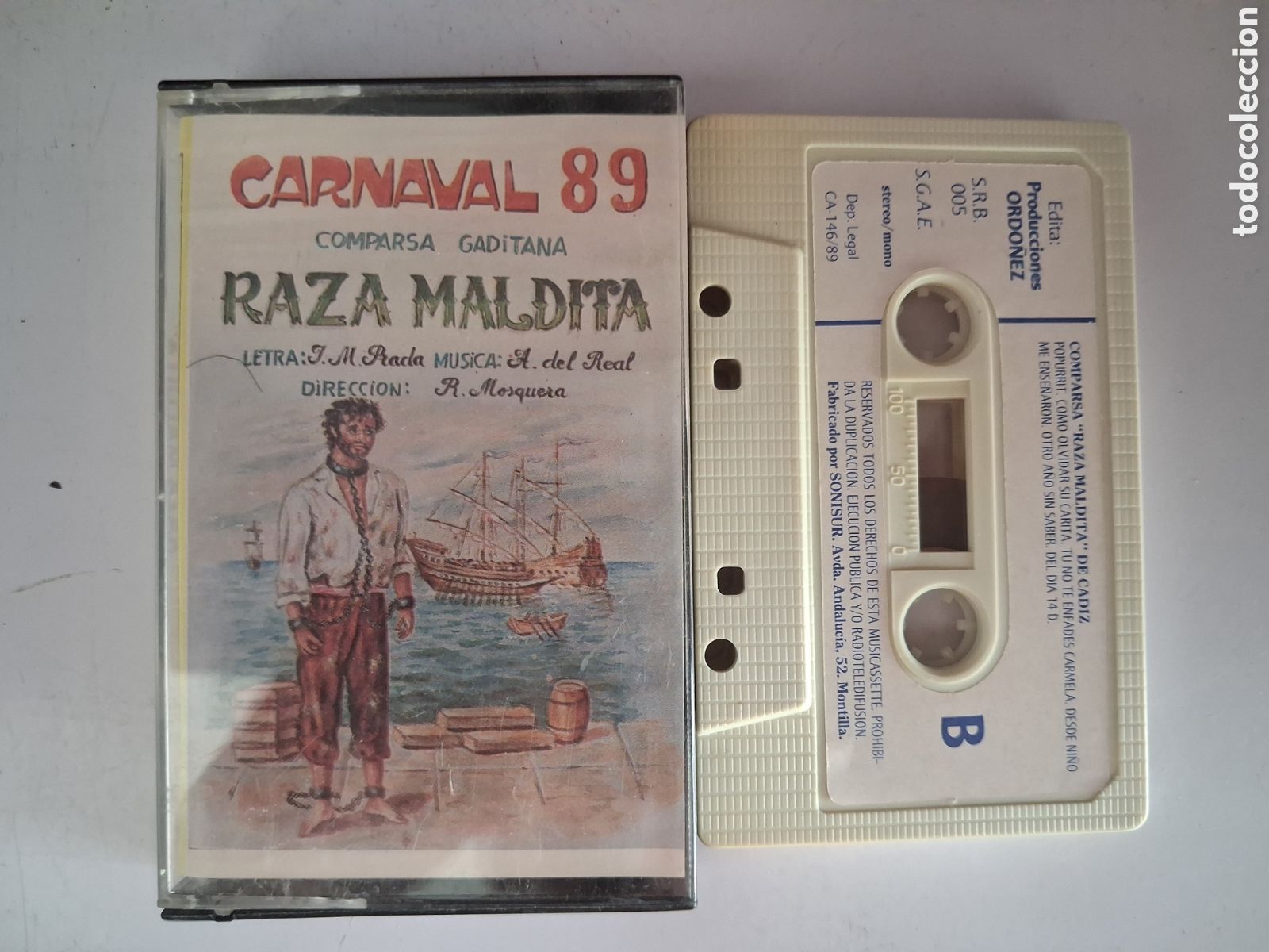 Cassettes Anciennes: CINTA CASETE CARNAVAL CADIZ COMPARSA RAZA MALDITA