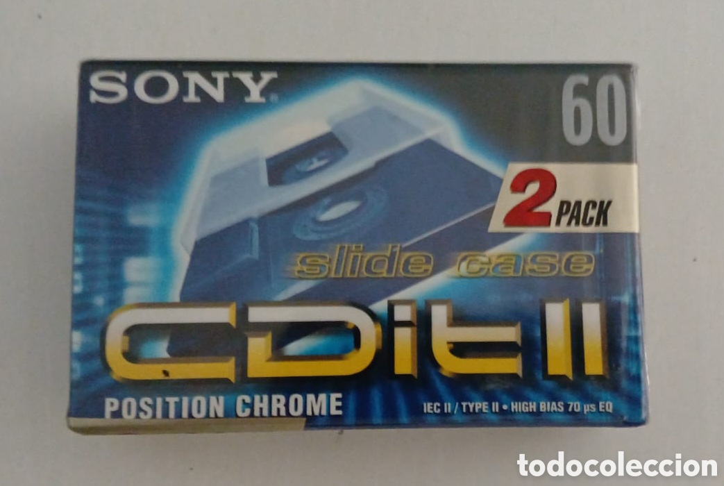 Casetes antiguos: Sony CDit II Position Chrome 60 &ndash; Pack de 2 cintas de casete (Tipo II / Chrome)