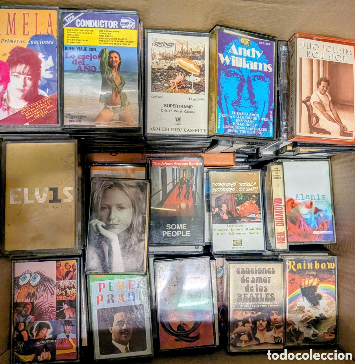 Cassetes antigas: + 15 KILOS CASSETTES CHICOS ROCK ELVIS FLAMENCO FRANK SINATRA