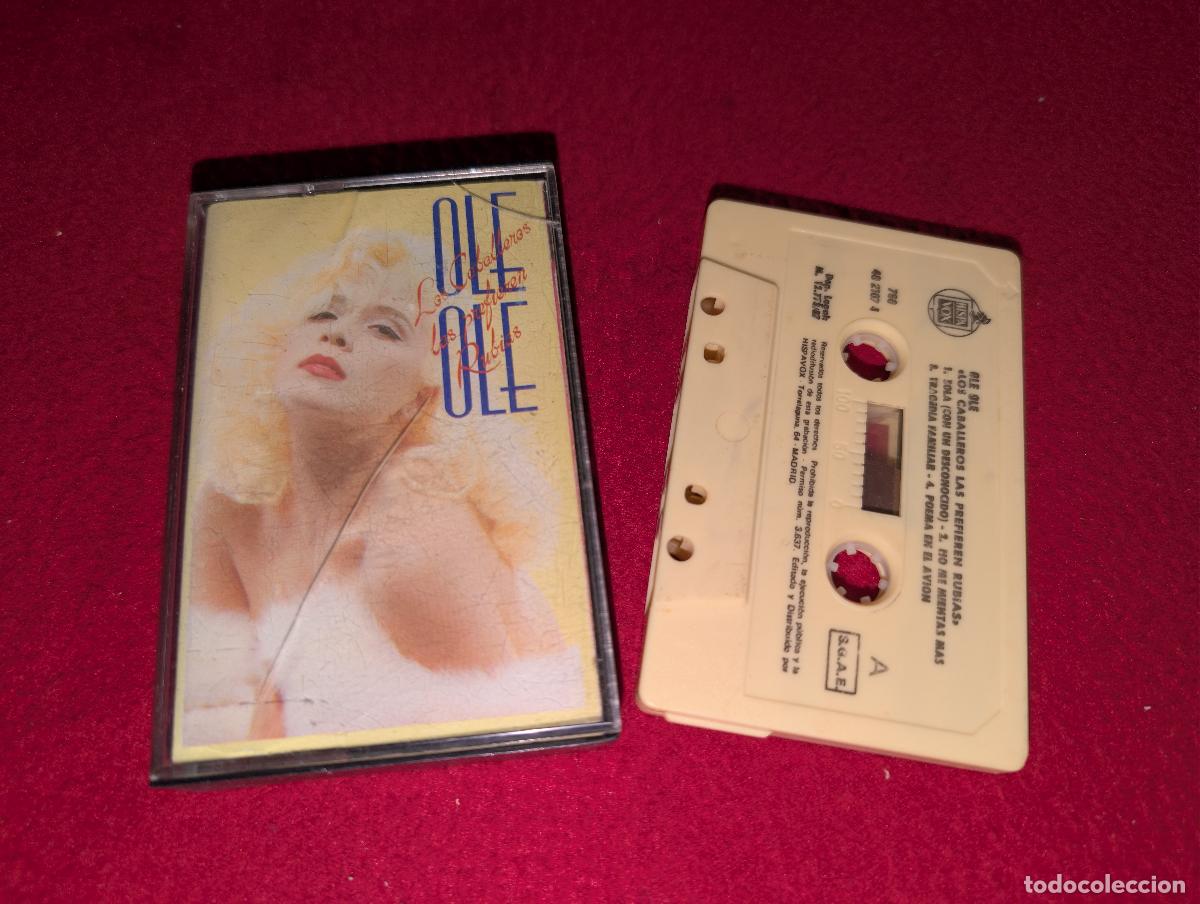 Casetes antiguos: OLE OLE Los caballeros las prefieren rubias K7 CASSETTE 1987 Hispavox MARTA SANCHEZ