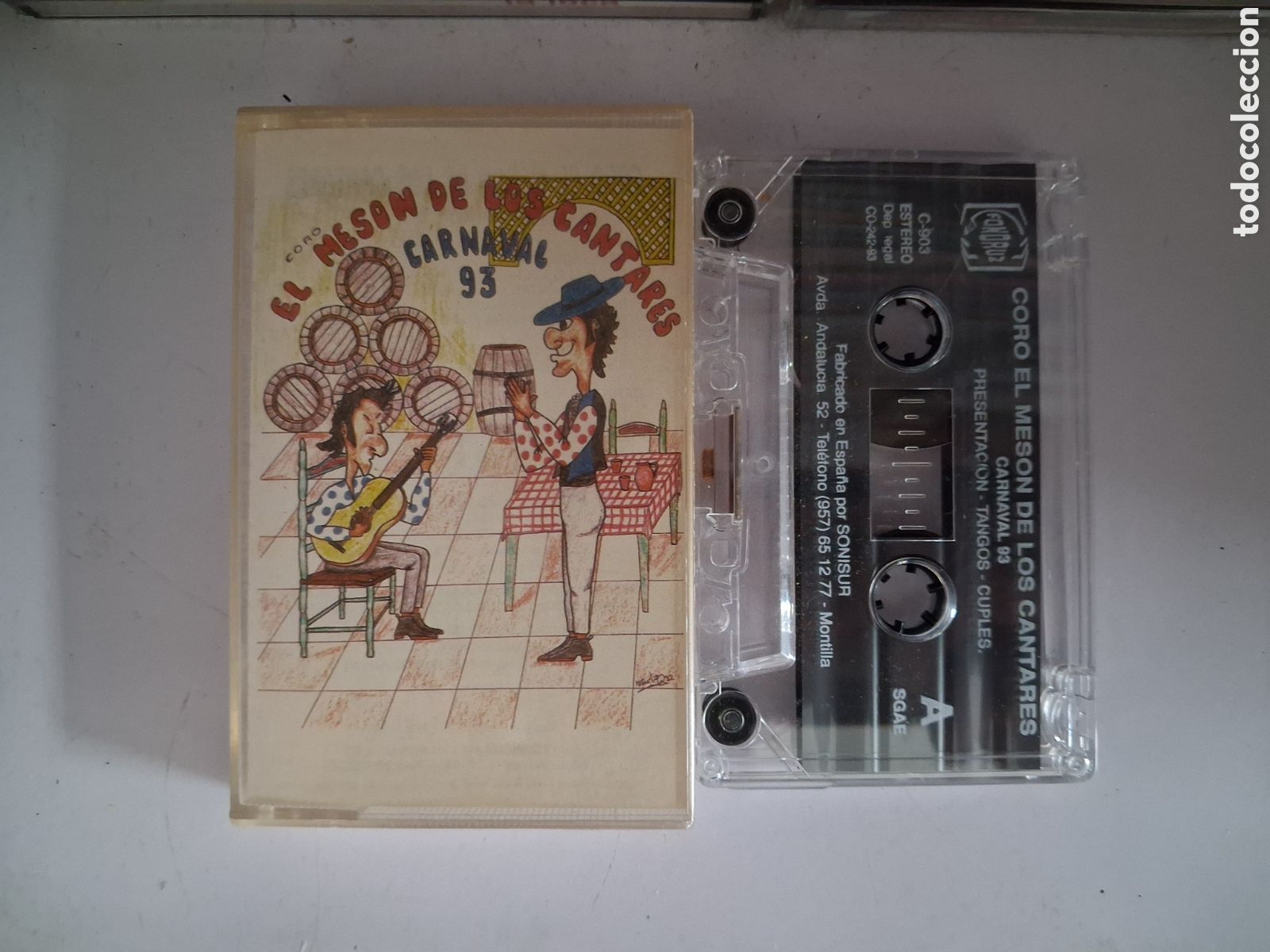 Casetes antiguos: CINTA CASETE CARNAVAL CADIZ CORO EL MESON DE LOS CANTARES