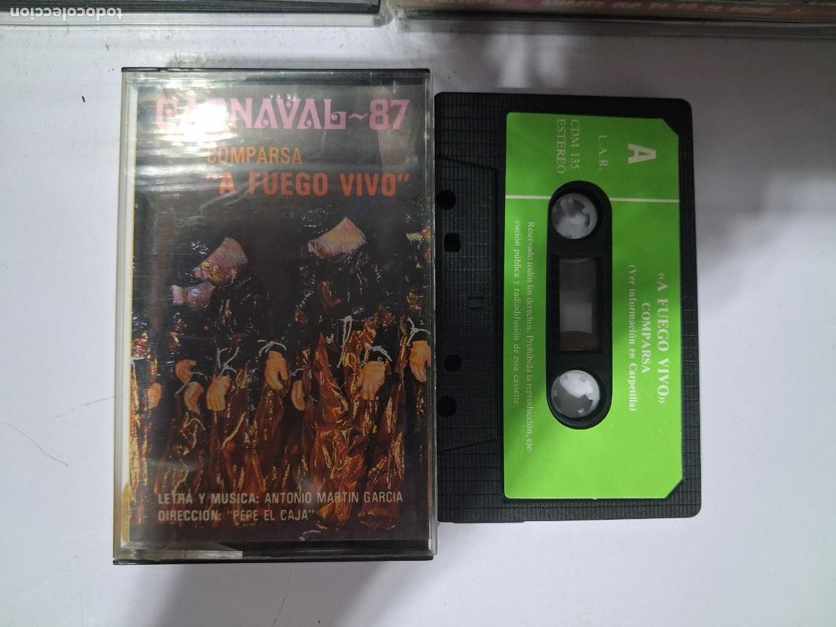 Casetes antiguos: CINTA CASETE CARNAVAL CADIZ A FUEGO VIVO LAR