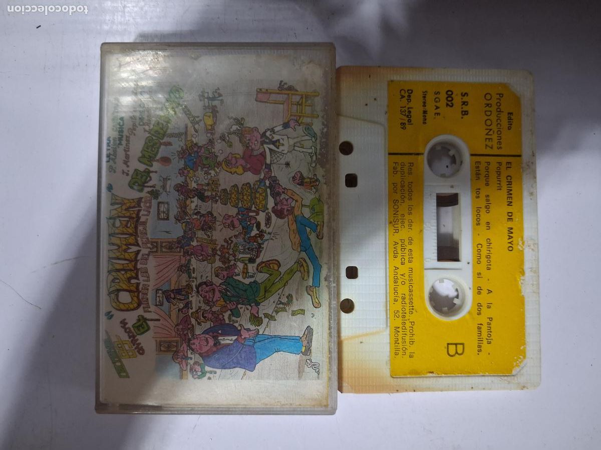 Cassettes Anciennes: CINTA CASETE CARNAVAL CADIZ EL CRIMEN DE MAYO CANTO DESGASTADO