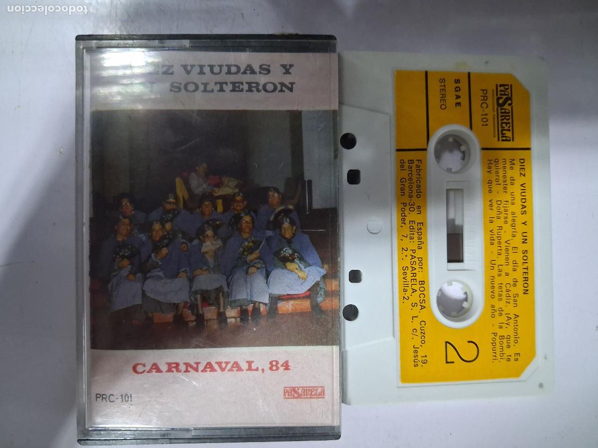 Cassettes Anciennes: CINTA CASETE CARNAVAL CADIZ DIEZ VIUDAS Y UN SOLTERON