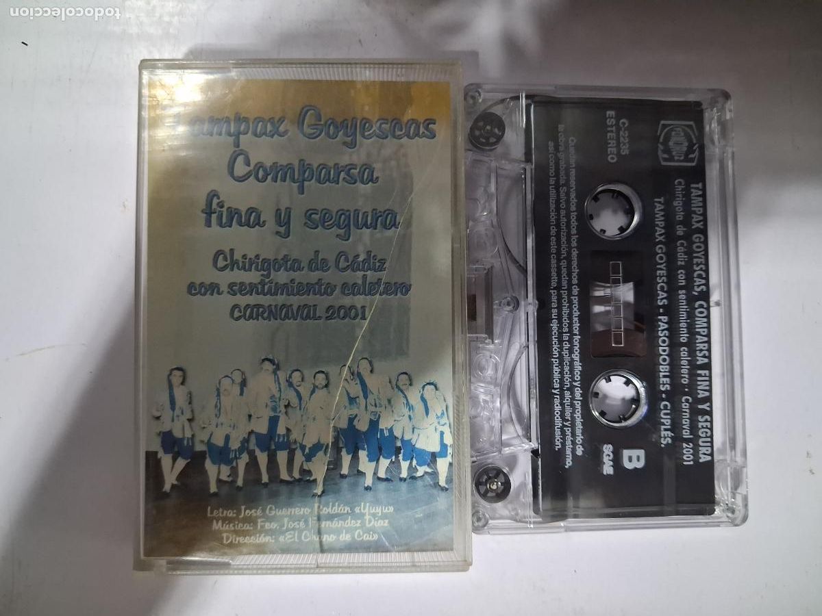 Alte Kassetten: CINTA CASETE CARNAVAL CADIZ TAMPAX GOYESCAS