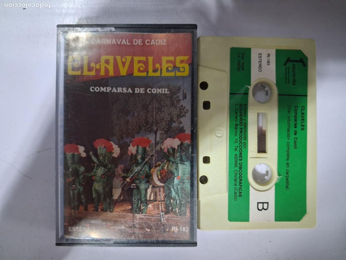 Casetes antiguos: CINTA CASETE CARNAVAL CADIZ COMPARSA CLAVELES - CONIL