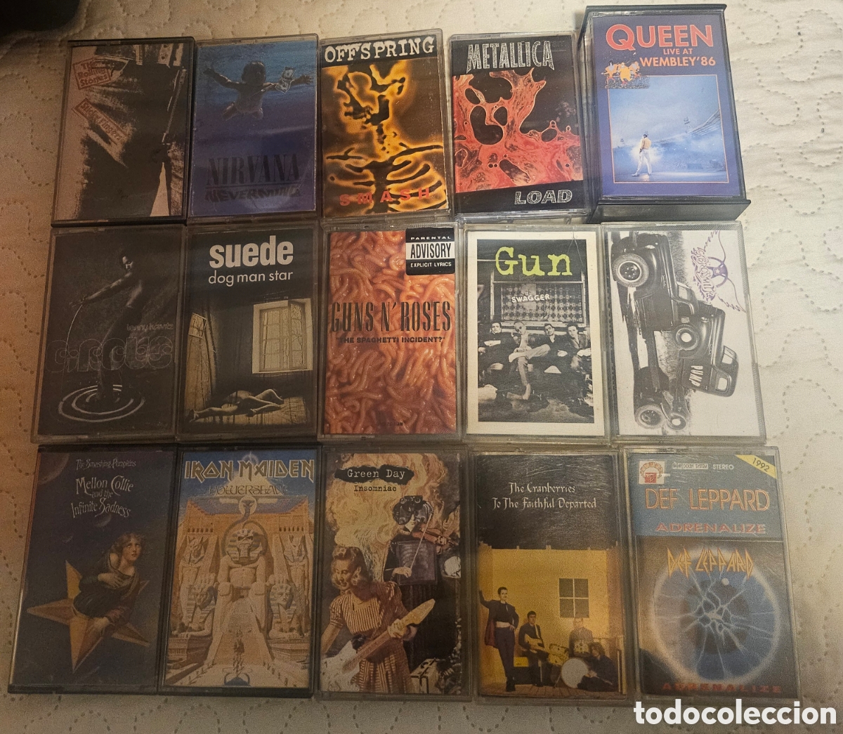 Cassette antiche: Lote de 36 Cintas de cassette Heavy y Rock en buen estado y cotizadas,Nirvana, Smashing Pumpkings...