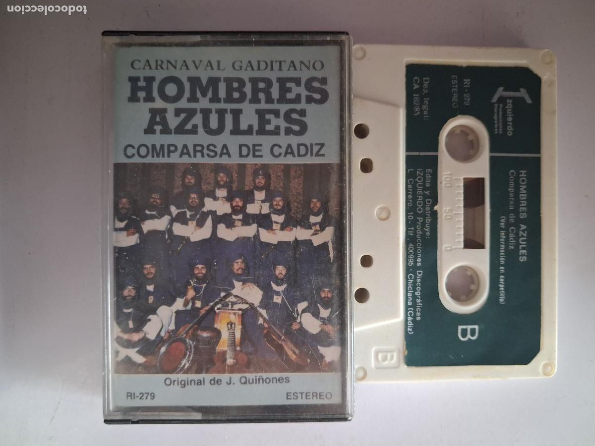 Cassetes antigas: CINTA CASETE CARNAVAL CADIZ HOMBRES AZULES