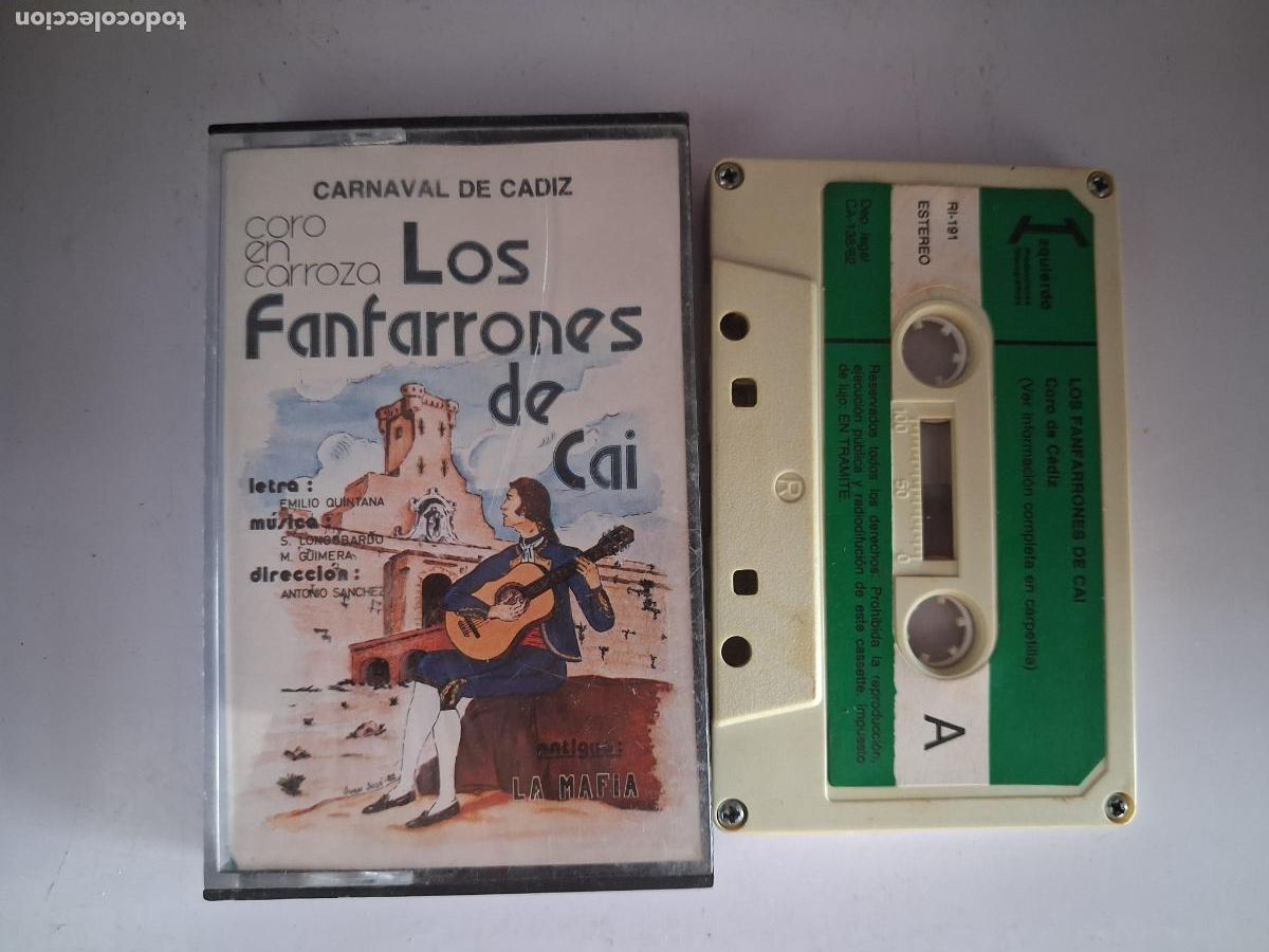 Alte Kassetten: CINTA CASETE CARNAVAL CADIZ LOS FANFARRONES DE CADIZ