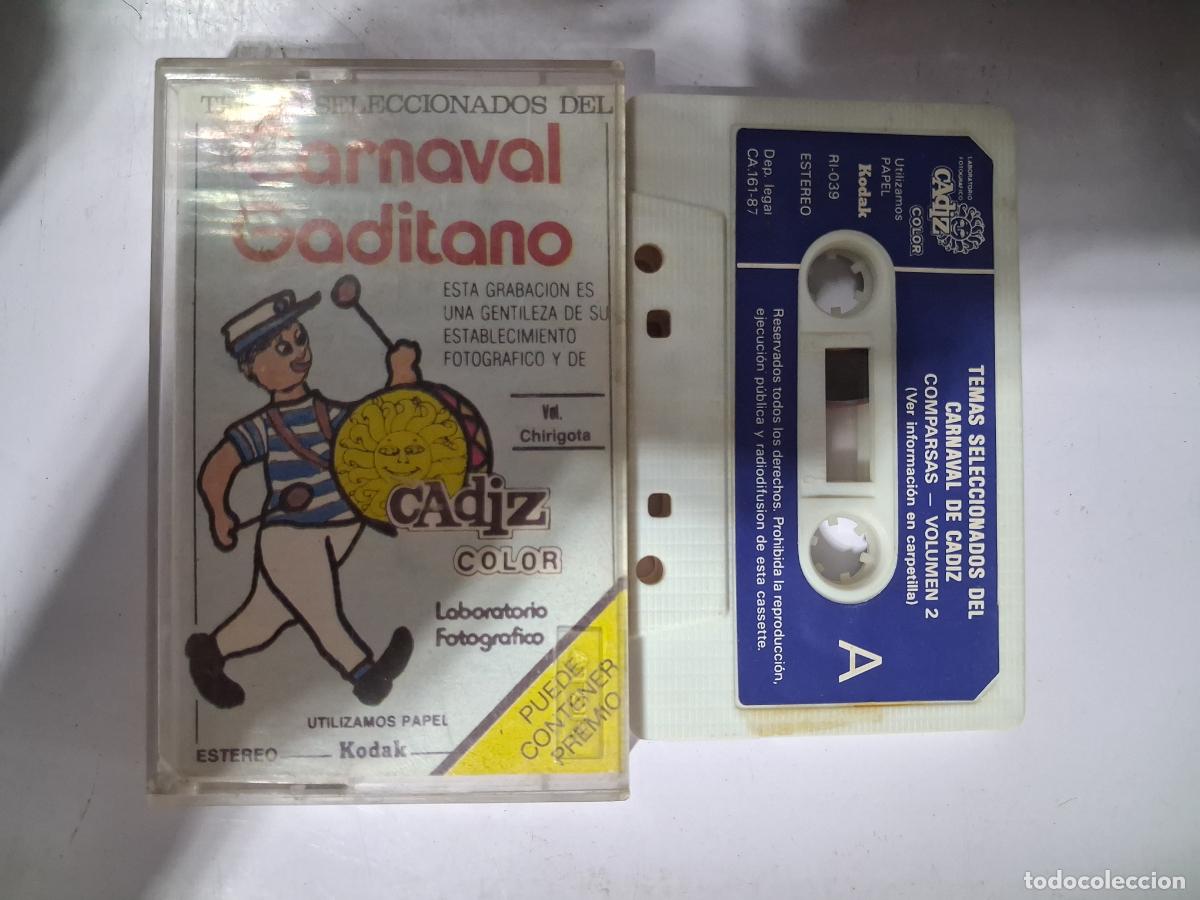 Casetes antiguos: CINTA CASETE CARNAVAL CADIZ TEMAS SELECCIONADOS CARNAVAL GADITANO - CADIZ COLOR