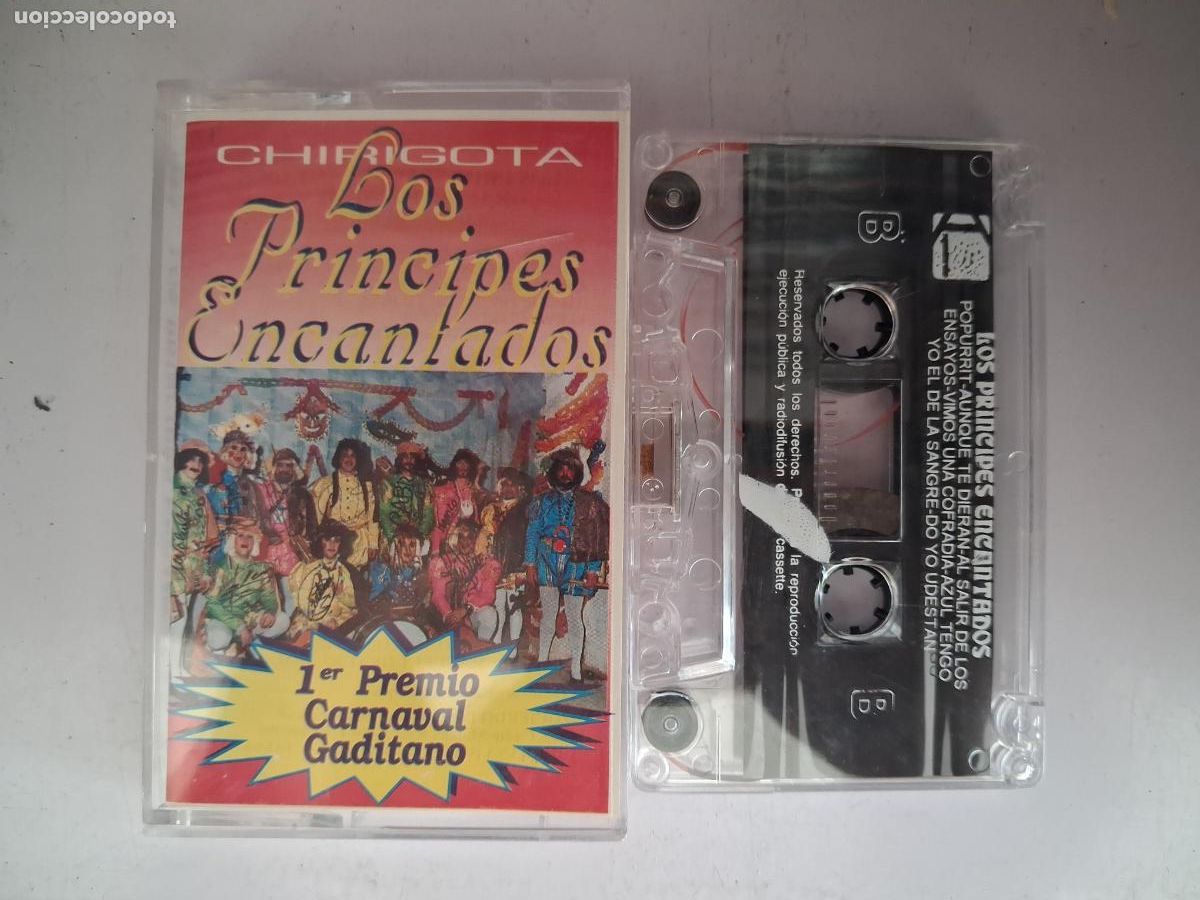 Casetes antiguos: CINTA CASETE CARNAVAL CADIZ LOS PRINCIPES ENCANTADOS IZQUIERDO