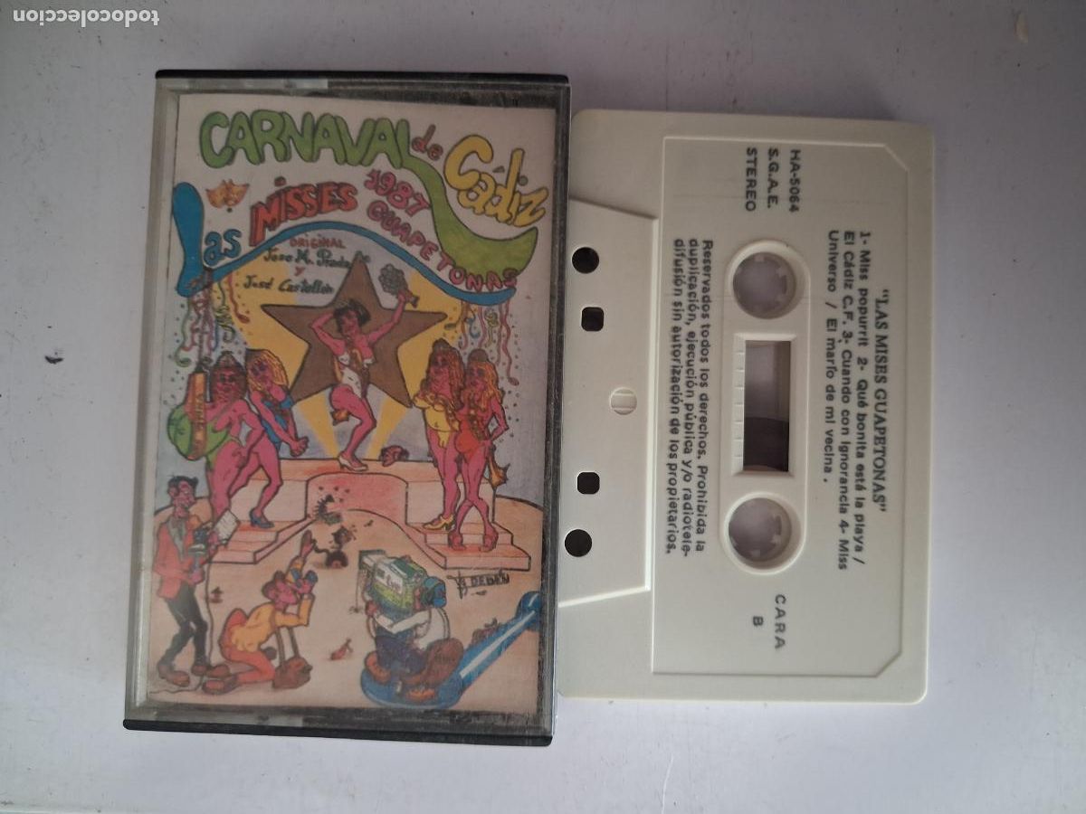 Casetes antiguos: CINTA CASETE CARNAVAL CADIZ LAS MISSES GUAPETONAS