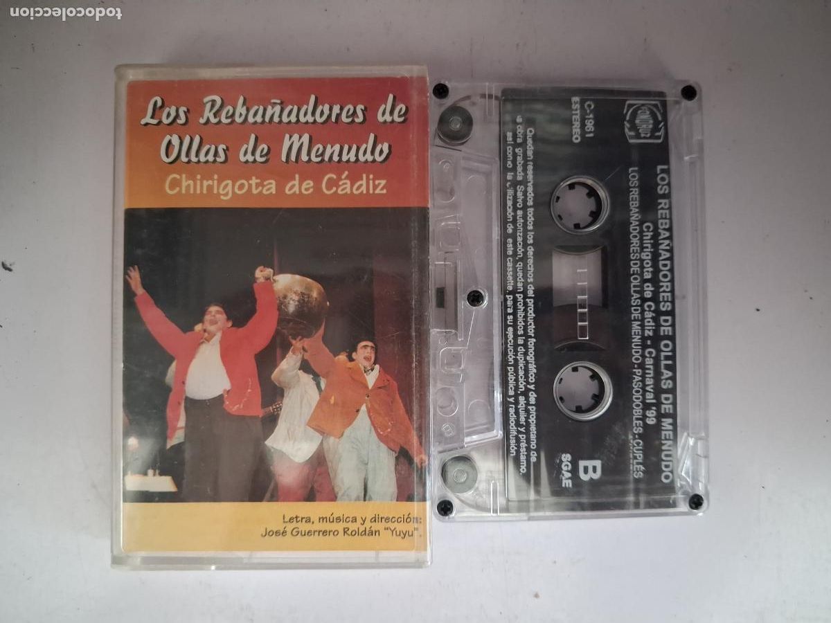Cassettes Anciennes: CINTA CASETE CARNAVAL CADIZ LOS REBA&Ntilde;ADORES DE OLLAS DE MENUDO