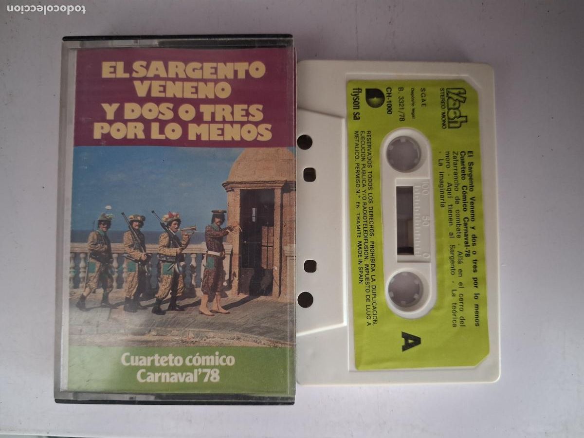 Cassette antiche: CINTA CASETE CARNAVAL CADIZ CUARTETO EL SARGENTO VENENO Y DOS O TRES POR LO MENOS