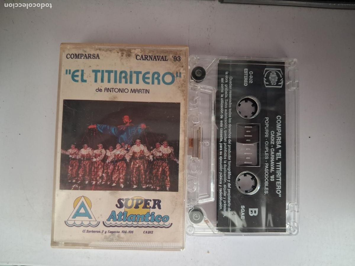 Casetes antiguos: CINTA CASETE CARNAVAL CADIZ COMPARSA EL TITIRITERO