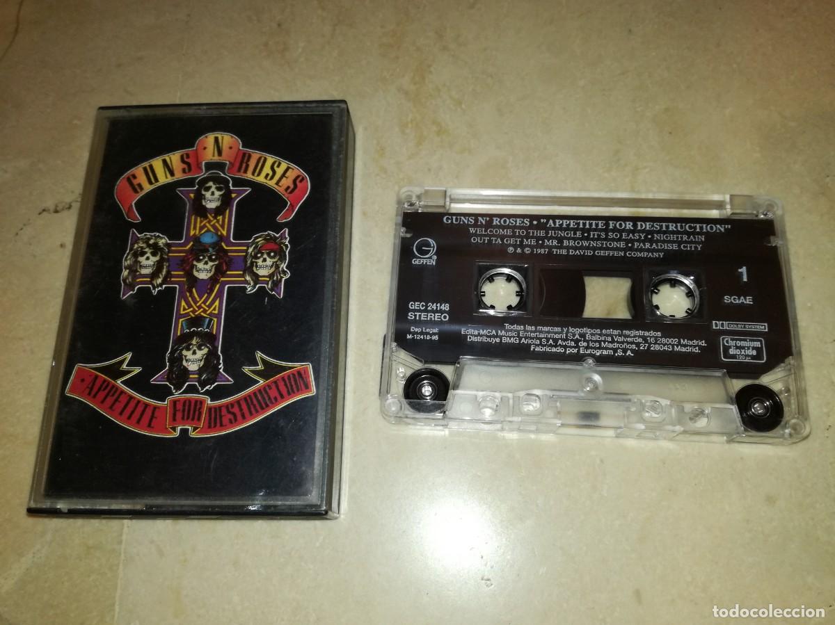 Casetes antiguos: GUNS N&acute;ROSES - APPETITE FOR DESTRUCTION - ORIGINAL ESPA&Ntilde;OL 1995