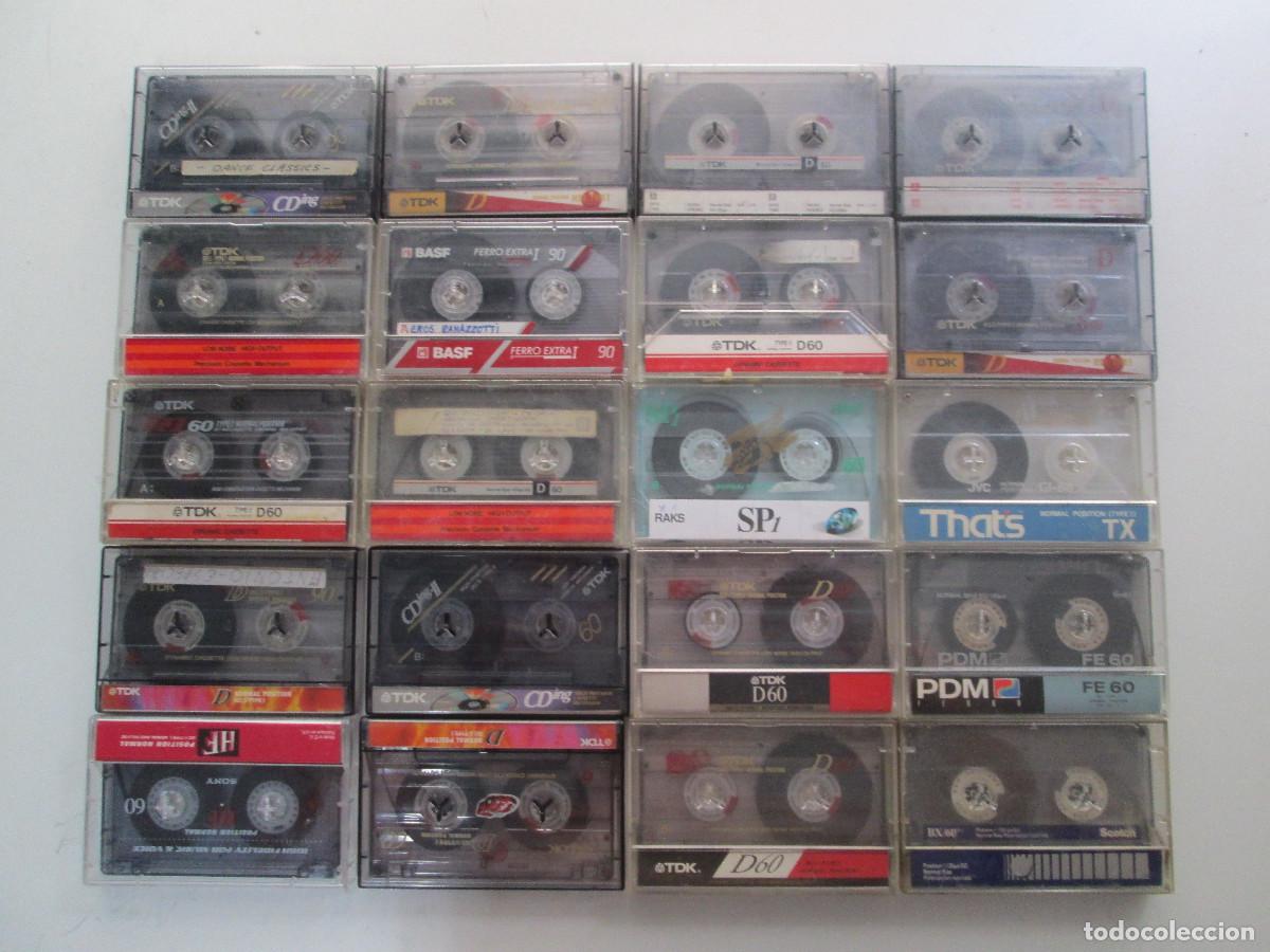 Casetes antiguos: lote 20 cintas de casete grabadas