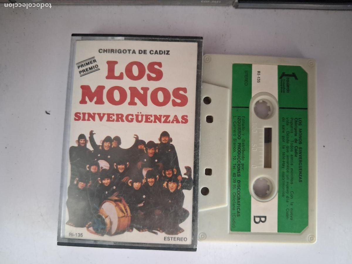 Cassettes Anciennes: CINTA CASETE CARNAVAL CADIZ LOS MONOS SINVERGUENZAS