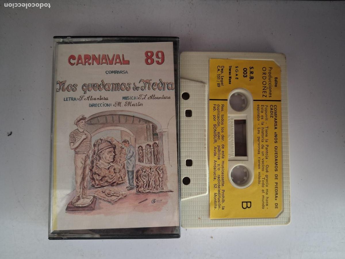 Cassettes Anciennes: CINTA CASETE CARNAVAL CADIZ NOS QUEDAMOS DE PIEDRA