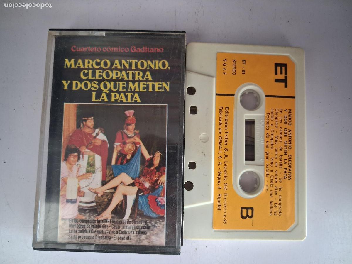 Cassetes antigas: CINTA CASETE CARNAVAL CADIZ MARCO ANTONIO, CLEOPATRA Y DOS QUE METEN LA PATA