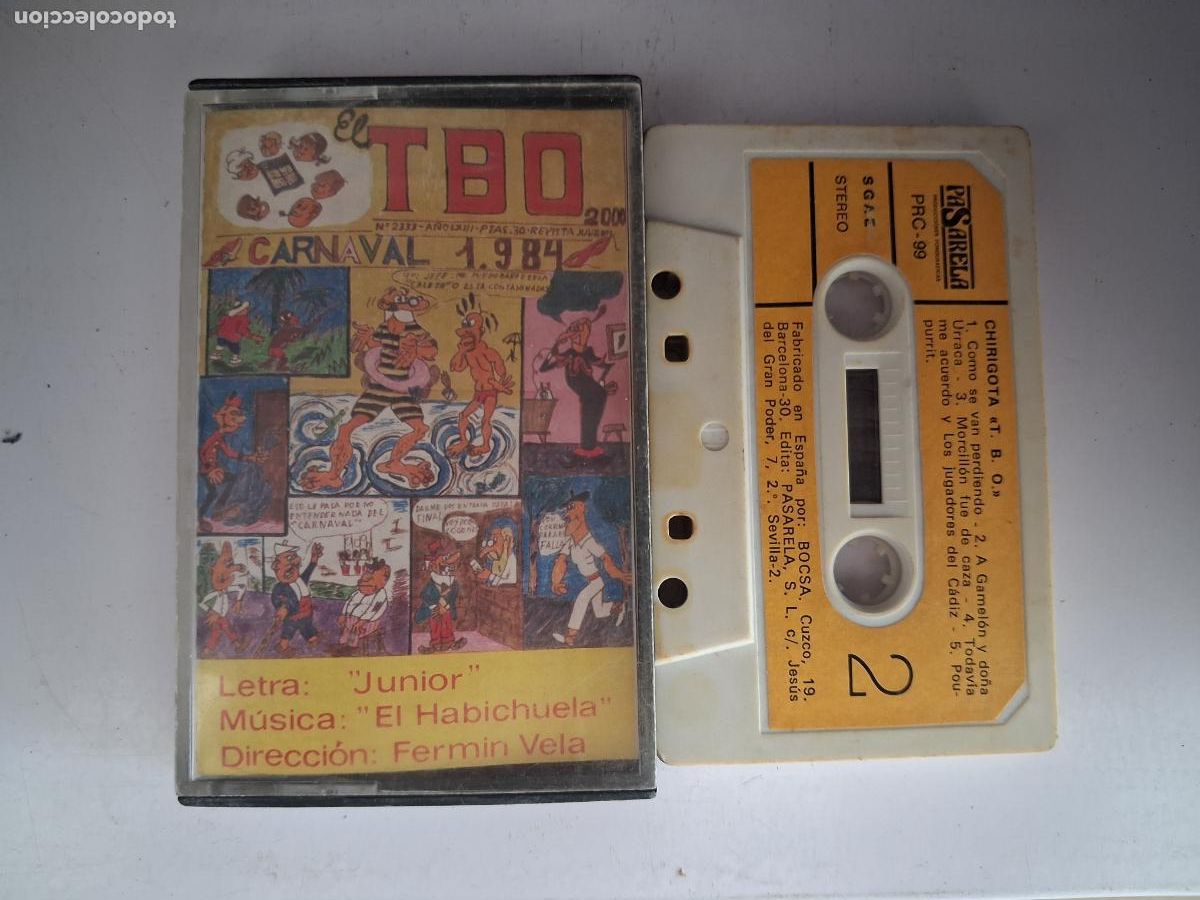 Alte Kassetten: CINTA CASETE CARNAVAL CADIZ EL TBO 2000