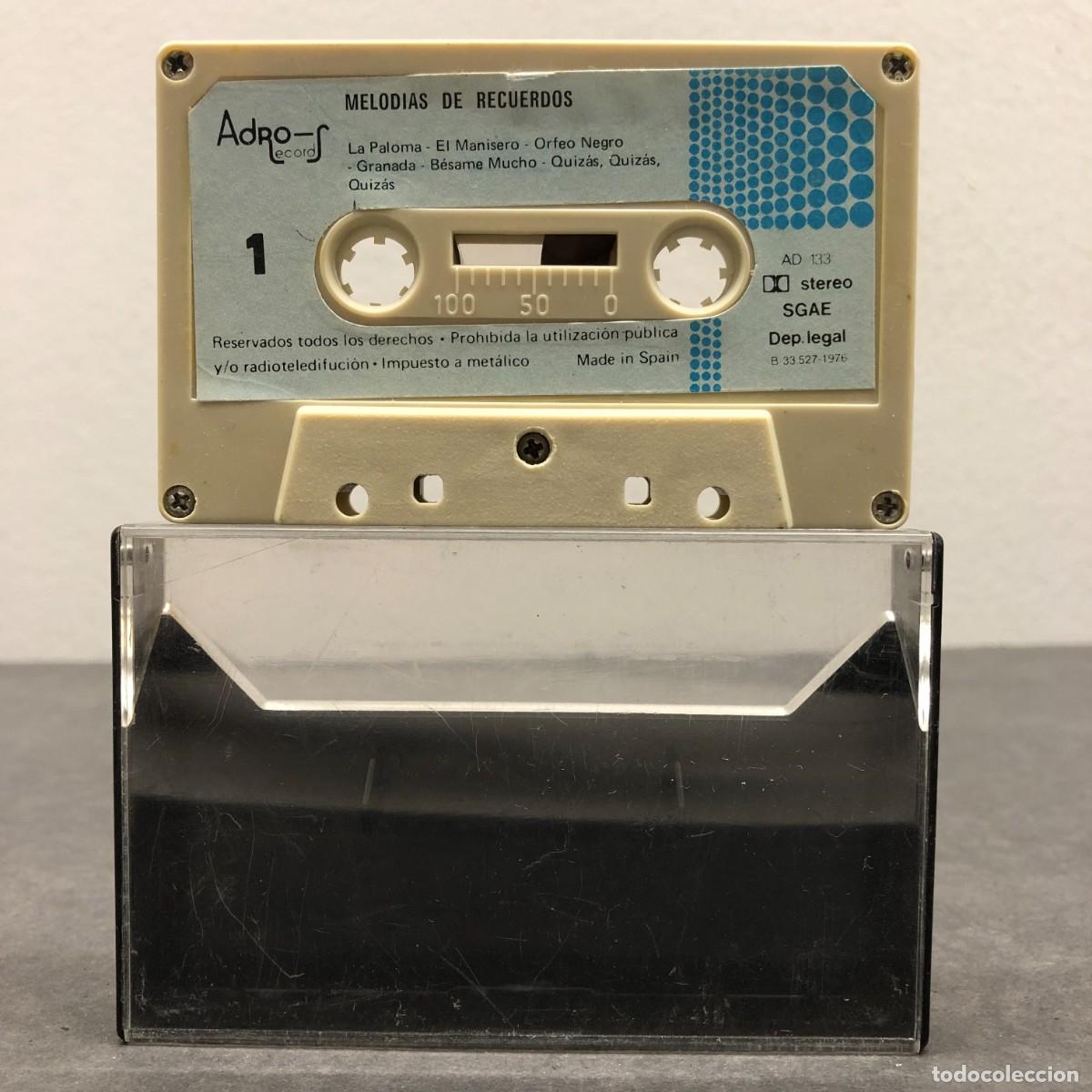 Casetes antiguos: MELODIAS DE RECUERDOS - LA PALOMA, EL MANISERO, ORFEO NEGRO... - AD 133 - CASSETTE - M&Uacute;SICA / 701