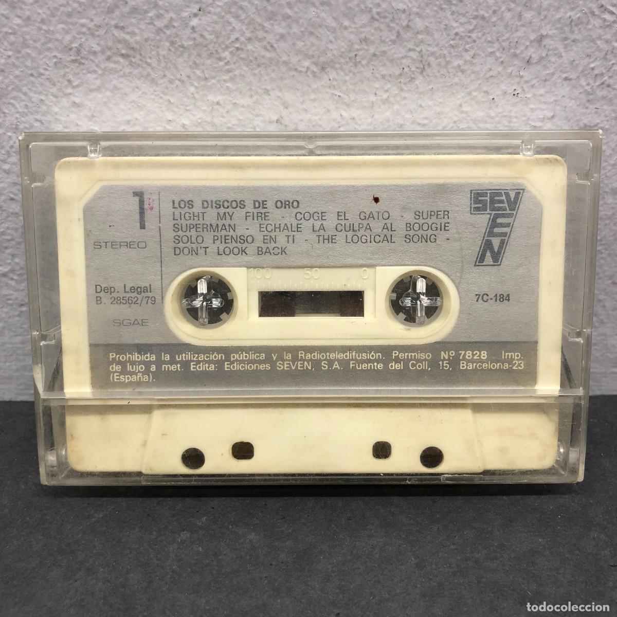 Casetes antiguos: LOS DISCOS DE ORO - LIGHT MY FIRE, COGE EL GATO... - 7C-184 - CASSETTE - M&Uacute;SICA / 837