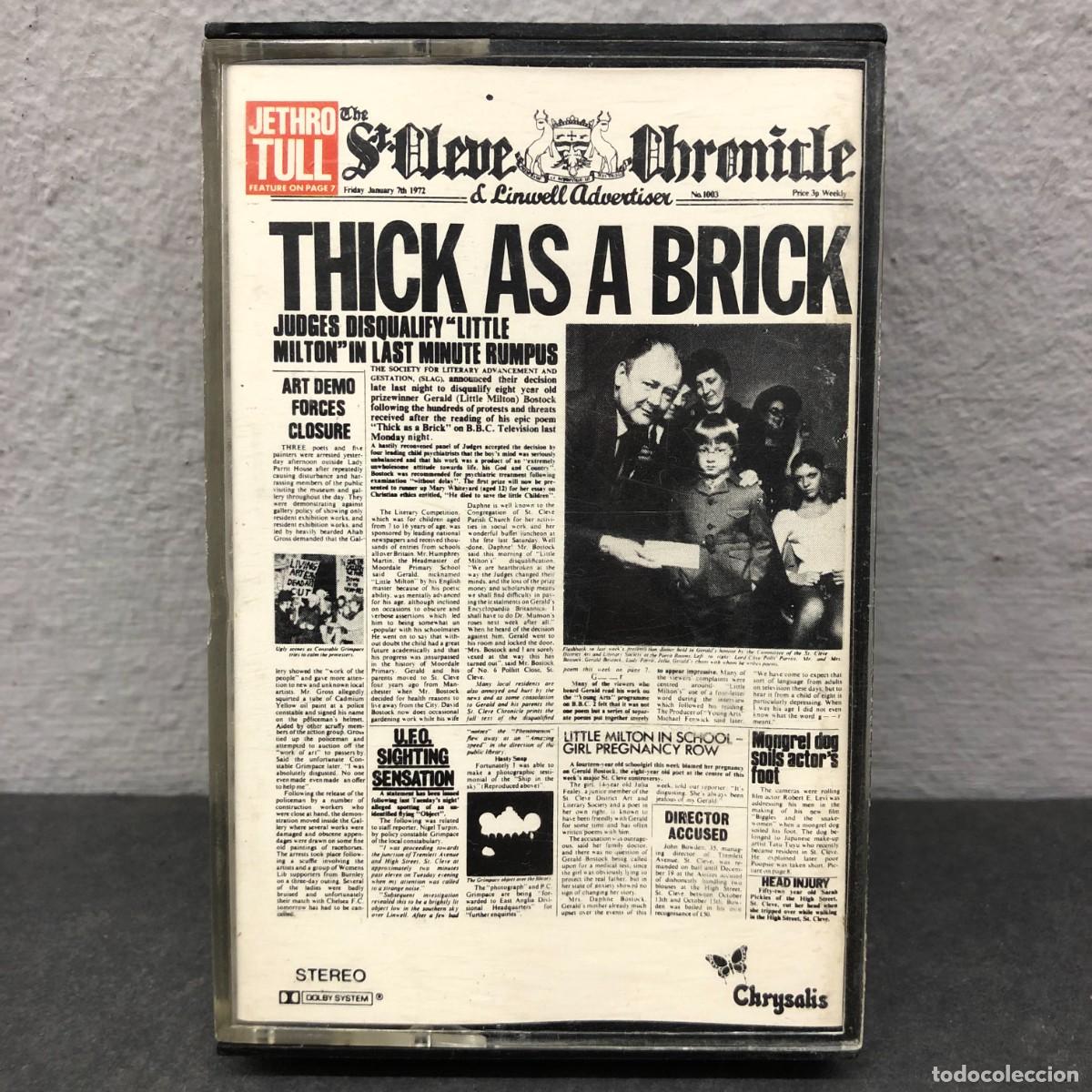 Casetes antiguos: JETHRO TULL - THICK AS A BRICK - D 56.340 - CASSETTE - M&Uacute;SICA / 973