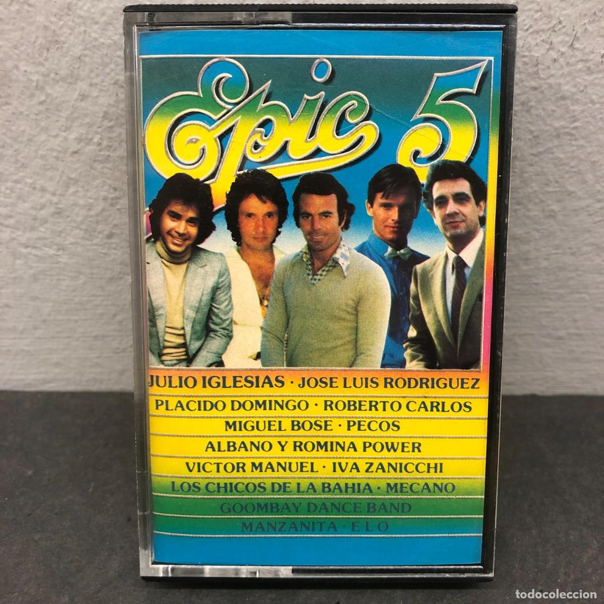 Casetes antiguos: EPIC 5 - JULIO IGLESIAS, JOSE LUIS RODRIGUEZ, PLACIDO DOMINGO - 40-85949 - CASSETTE - M&Uacute;SICA / 1013