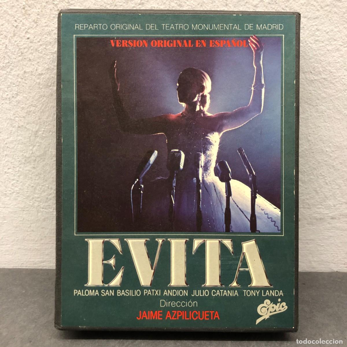 Casetes antiguos: EVITA - JAIME AZPILICUETA - VERSION ORIGINAL EN ESPA&Ntilde;OL - 2 CASSETTES - EDICI&Oacute;N COLECCIONISTA / 1093