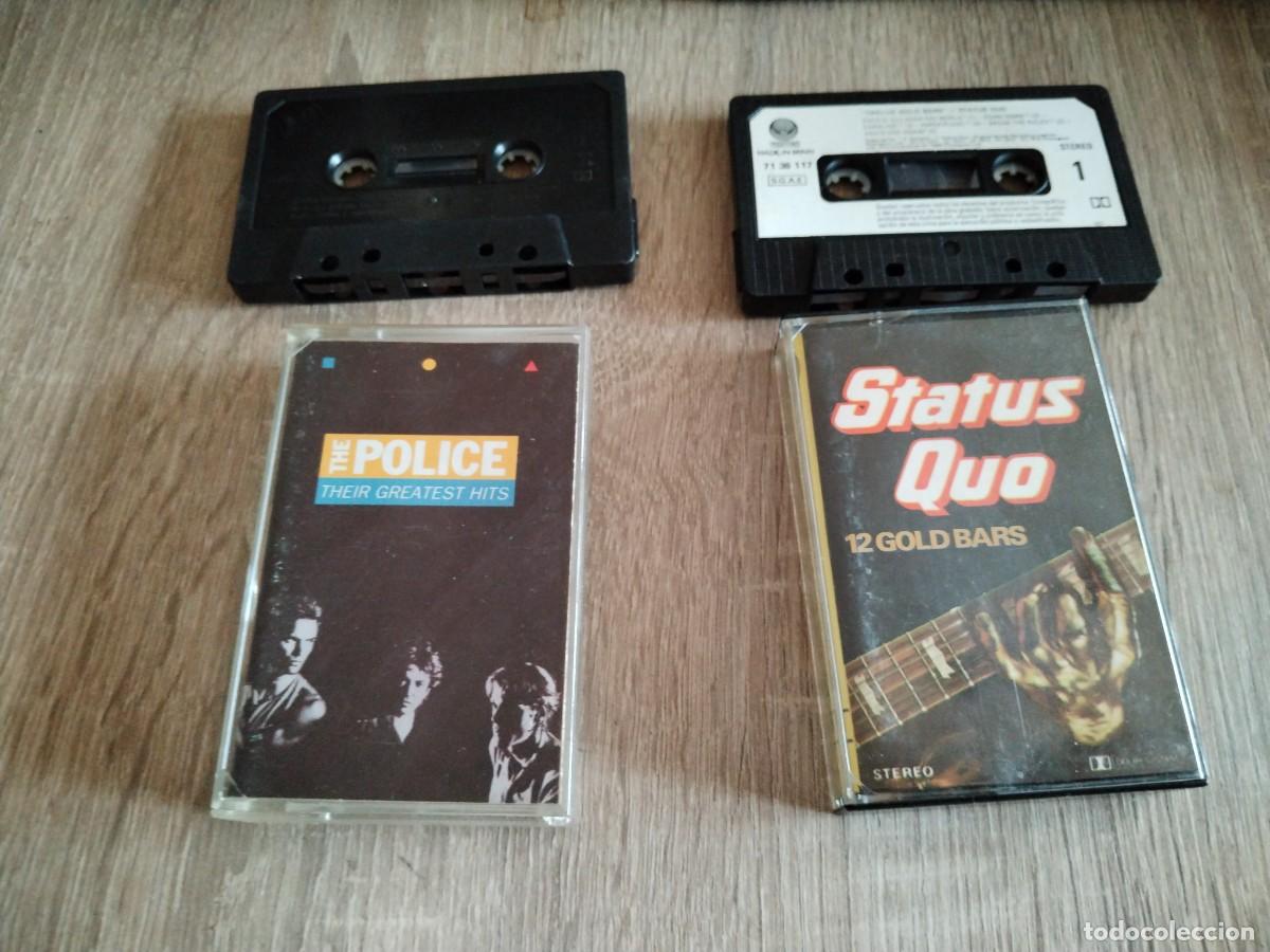 Casetes antiguos: Status quo 12 gold bars- the police their greatest hits
