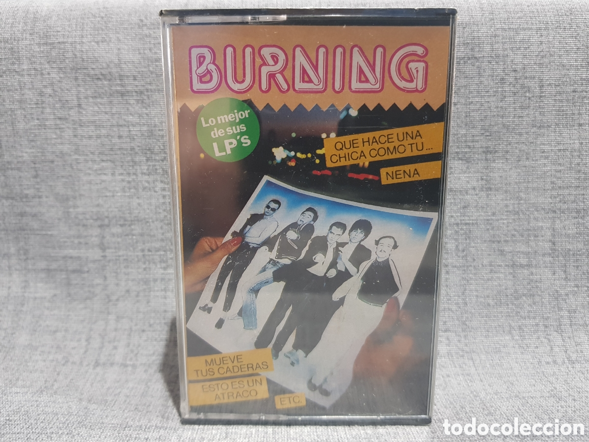 Casetes antiguos: BURNING LO MEJOR DE SUS LP'S CINTA CASETE CASSETTE PRECINTADO