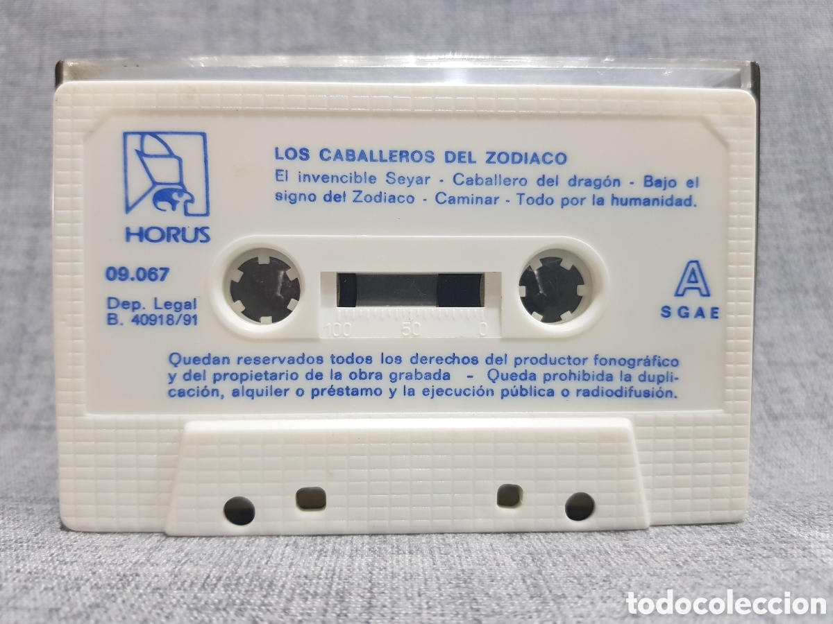 Casetes antiguos: LOS CABALLEROS DEL ZODIACO. HORUS. A&Ntilde;O 1991. CINTA CASETE CASSETTE.